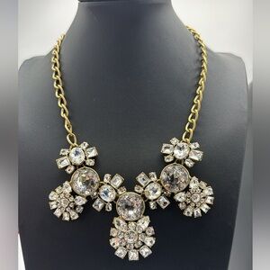 J Crew rhinestone statement necklace